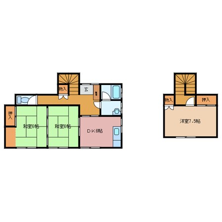 杉谷戸建ての物件間取画像